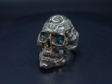 Load image into Gallery viewer, The Hundred Eyes of Argus Panoptes - Crushed Opal and Diamond Ring - Greek Mythology