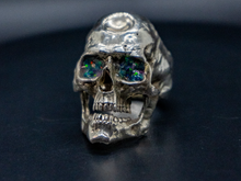 Load image into Gallery viewer, The Hundred Eyes of Argus Panoptes - Crushed Opal and Diamond Ring - Greek Mythology