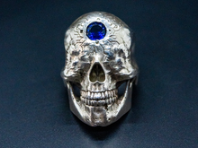 Load image into Gallery viewer, Tartalo's Cursed Ring w/ Sapphire Eye - Ancient Basque Mythology Ring