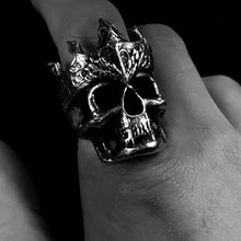 Load image into Gallery viewer, Poseidon&#39;s Rage - Greek God of the Sea Skull Ring
