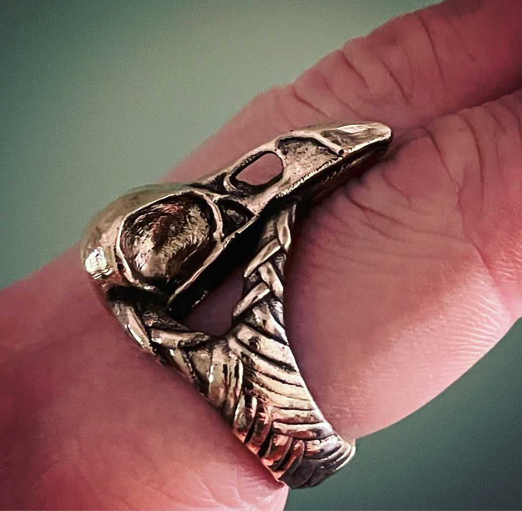 Ravens of Thor Huginn and Muninn - Norse Raven Ring