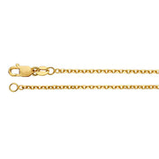14k Solid Gold Oval Chain
