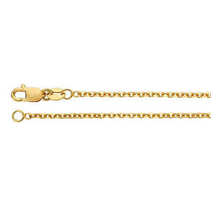 14k Solid Gold Oval Chain