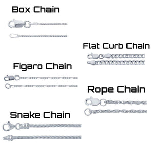 a picture detailing the different types of chains we offer at kings of alchemy
