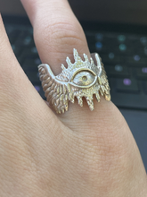 画像をギャラリービューアに読み込む, 925 sterling silver hypnos god of sleep ring on a pinky finger blurred laptop in background
